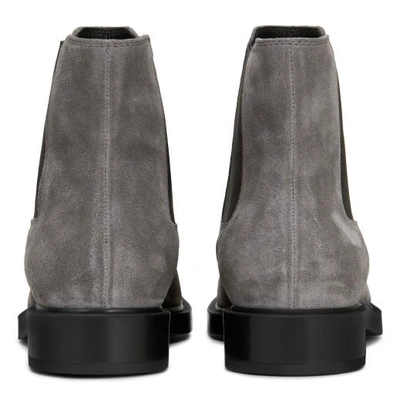 Shop Tod's Ankle Boot In Suede In Grey