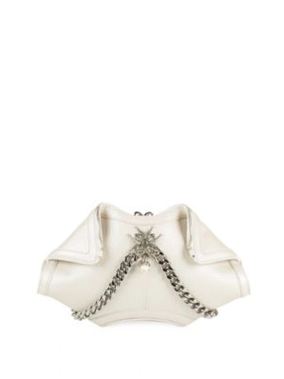 Alexander Mcqueen Top-zip Leather Handbag In Grey