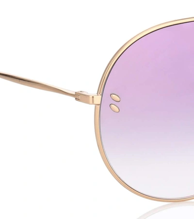 Shop Stella Mccartney Aviator Sunglasses In Purple