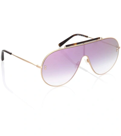 Shop Stella Mccartney Aviator Sunglasses In Purple