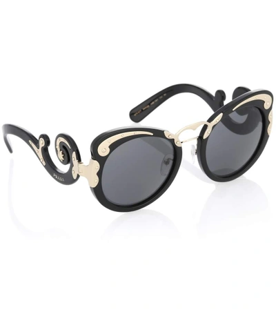Shop Prada Round Sunglasses