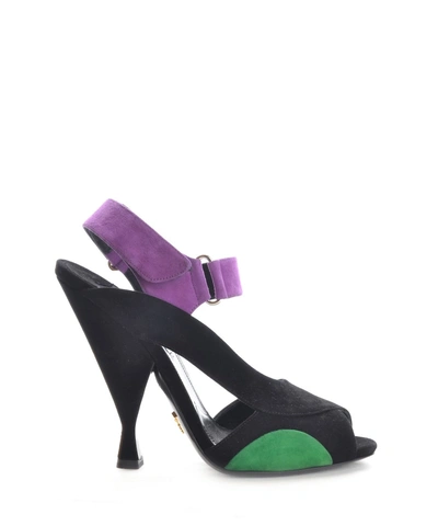 Prada Women's  Black Suede Heels