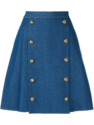 Shop Macgraw Solar Skirt - Blue