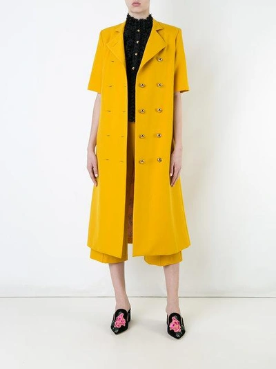 Shop Macgraw Temperate Long Coat - Yellow