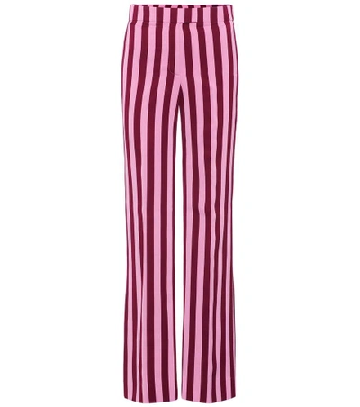 Alexa Chung Alexachung High Waist Trousers In Pink,red,stripes