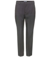 Prada Cropped Tailored Trousers In Grey