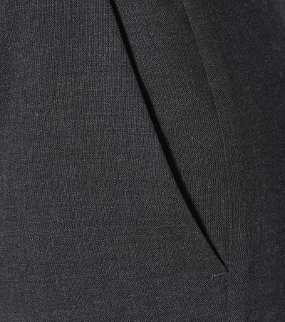 Shop Prada Mid-rise Virgin Wool Trousers In Grey