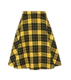 MIU MIU Plaid virgin-wool tweed skirt
