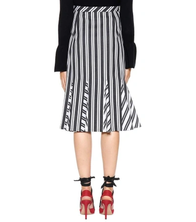 Shop Altuzarra Crocus Striped Wool-blend Skirt