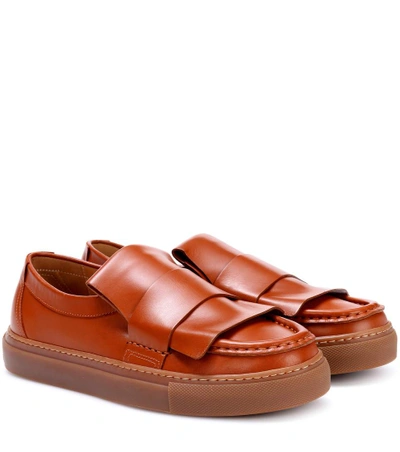 Dries Van Noten Leather Loafers In Cogeac