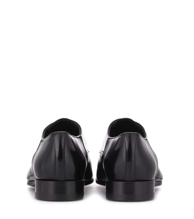 Shop Pierre Hardy Polished Leather Derby Shoes In Black