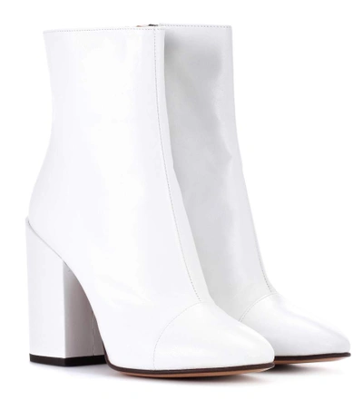 Dries Van Noten Glittered Fabric Block-heel Bootie, White