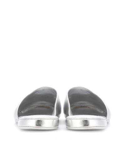 Shop Church's Hebe Metallic Leather Slippers In Silver