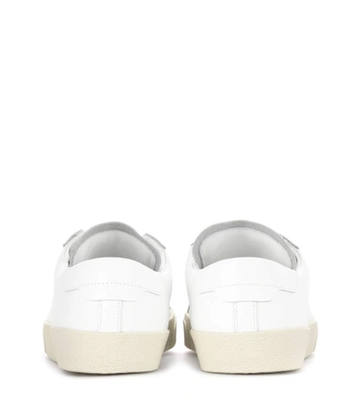 Shop Saint Laurent Leather Low-top Sneakers In White