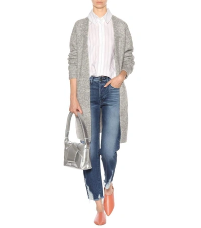 Shop Acne Studios Raya Wool And Mohair-blend Cardigan In Grey