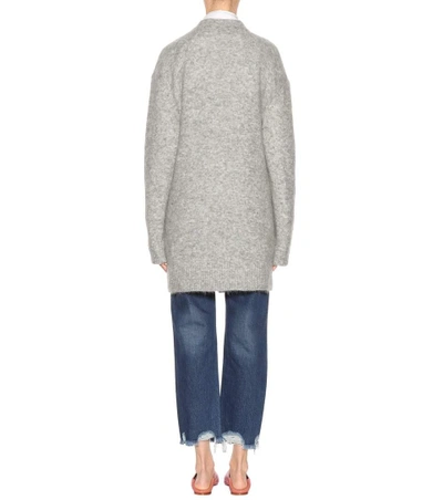 Shop Acne Studios Raya Wool And Mohair-blend Cardigan In Grey