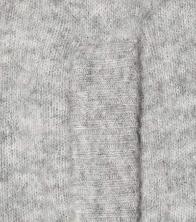 Shop Acne Studios Raya Wool And Mohair-blend Cardigan In Grey