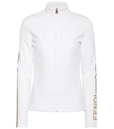 Fendi Printed Jacket In White