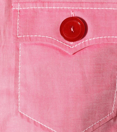 Shop Miu Miu Cotton Top In Pink