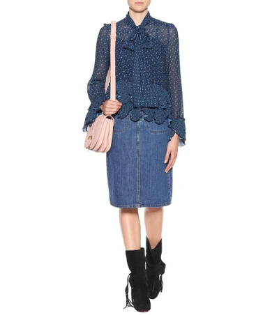 Shop See By Chloé Printed Top In Blue