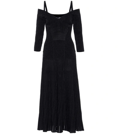 Alexander Mcqueen Wool-blend Dress In Black