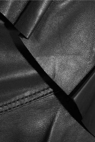 Shop Iro Ruffled Leather Wrap-effect Mini Skirt