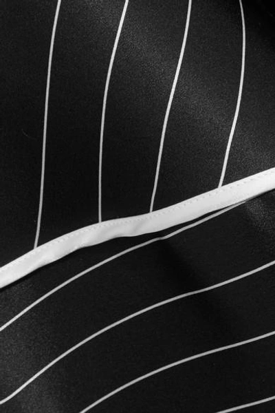 Shop Jason Wu Asymmetric Striped Silk-charmeuse Midi Dress