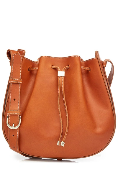 Vanessa Seward Leather Shoulder Bag In Camel