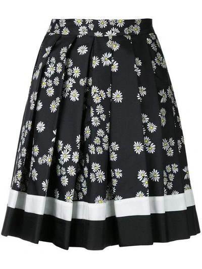 Shop Macgraw Daisy Chain Silk Short Skirt In Black