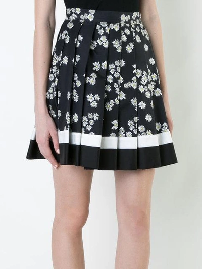 Shop Macgraw Daisy Chain Silk Short Skirt In Black