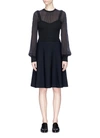 VALENTINO Crepe and knit dress