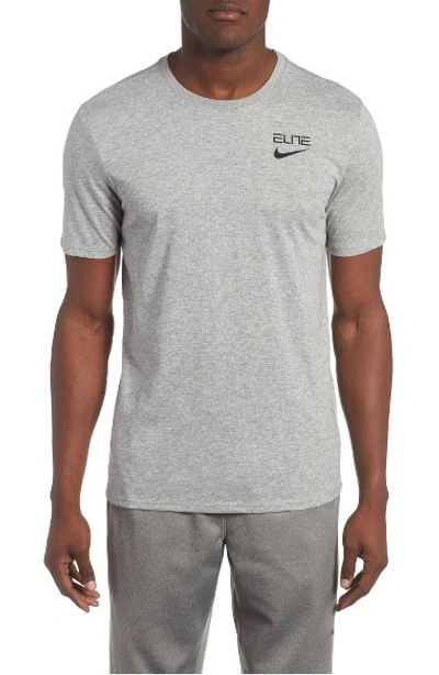 Nike Elite Basketball T-shirt In Dark Grey Heather