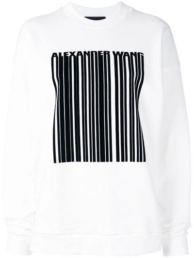 Shop Alexander Wang Barcode Logo Sweatshirt - Black