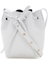 Mansur Gavriel Mini Bucket Bag In White/blu