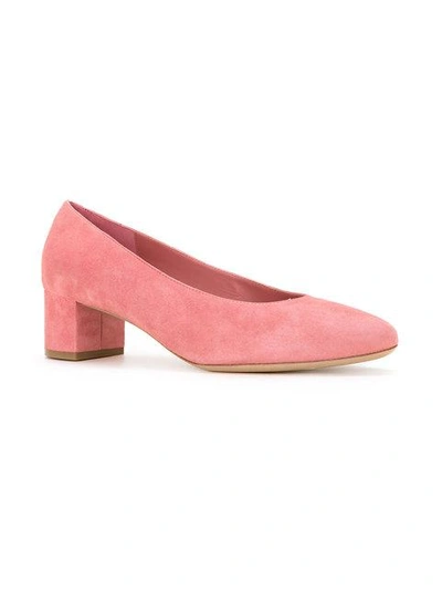 Shop Mansur Gavriel Chunky Heel Pumps - Pink