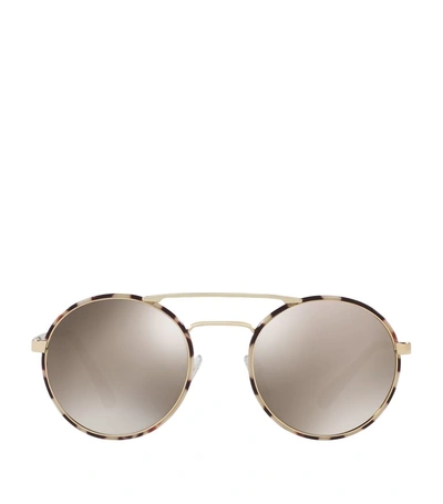 Shop Prada Round Pilot Sunglasses