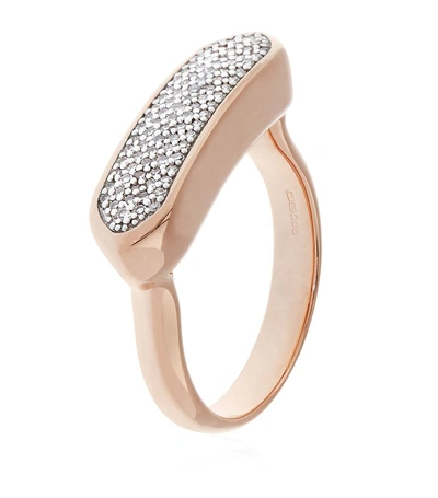 Monica Vinader Ukp, Women, R Gold In Rose Gold/ Diamond