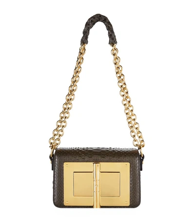 Shop Tom Ford Small Natalia Chain Shoulder Bag In Green