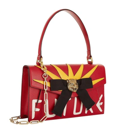 Shop Gucci Future Osiride Top Handle Bag In Red