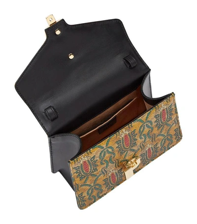Shop Gucci Oriental Mini Sylvie Bag In Gold