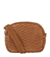 MAJE Quilted Suede Cross Body Bag