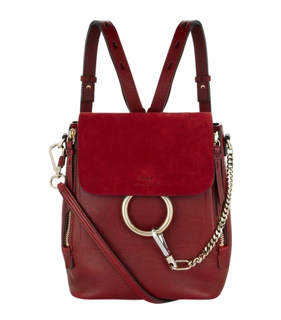 Shop Chloé Small Faye Backpack In Red