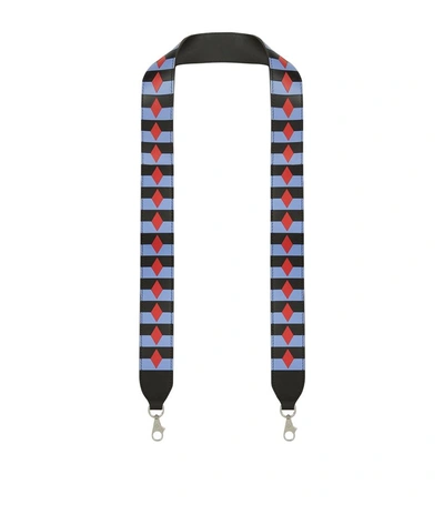 Les Petits Joueurs Patterned Leather Bag Strap In Multi
