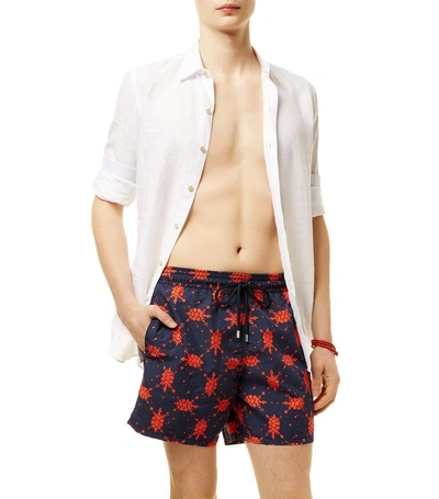 Shop Vilebrequin Splatter Moorea Swim Shorts In Multi