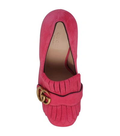 Shop Gucci Marmont Fringed Pumps 105 In Pink
