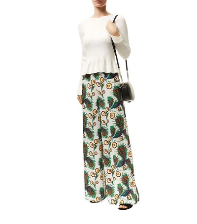 Shop Maje Printed Trousers In Multi