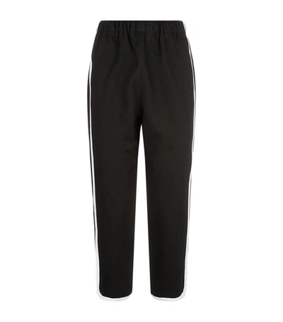 N°21 Cropped Side Stripe Trousers In Black