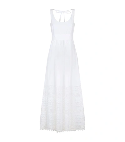 N°21 Lace Tiered Maxi Dress In White