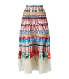 TEMPERLEY LONDON TEMP P VN AURA FLOWER EMBR TEA SKIRT