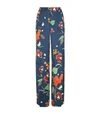 DIANE VON FURSTENBERG Floral Print Wide Leg Trousers